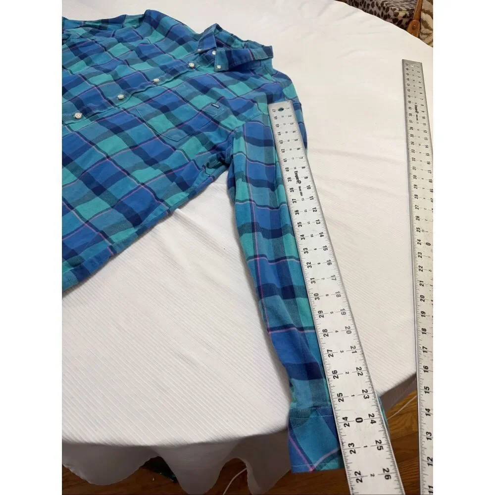 Chubbies Blue Plaid Flannel Long Sleeve Button Down Shirt Size XXL
